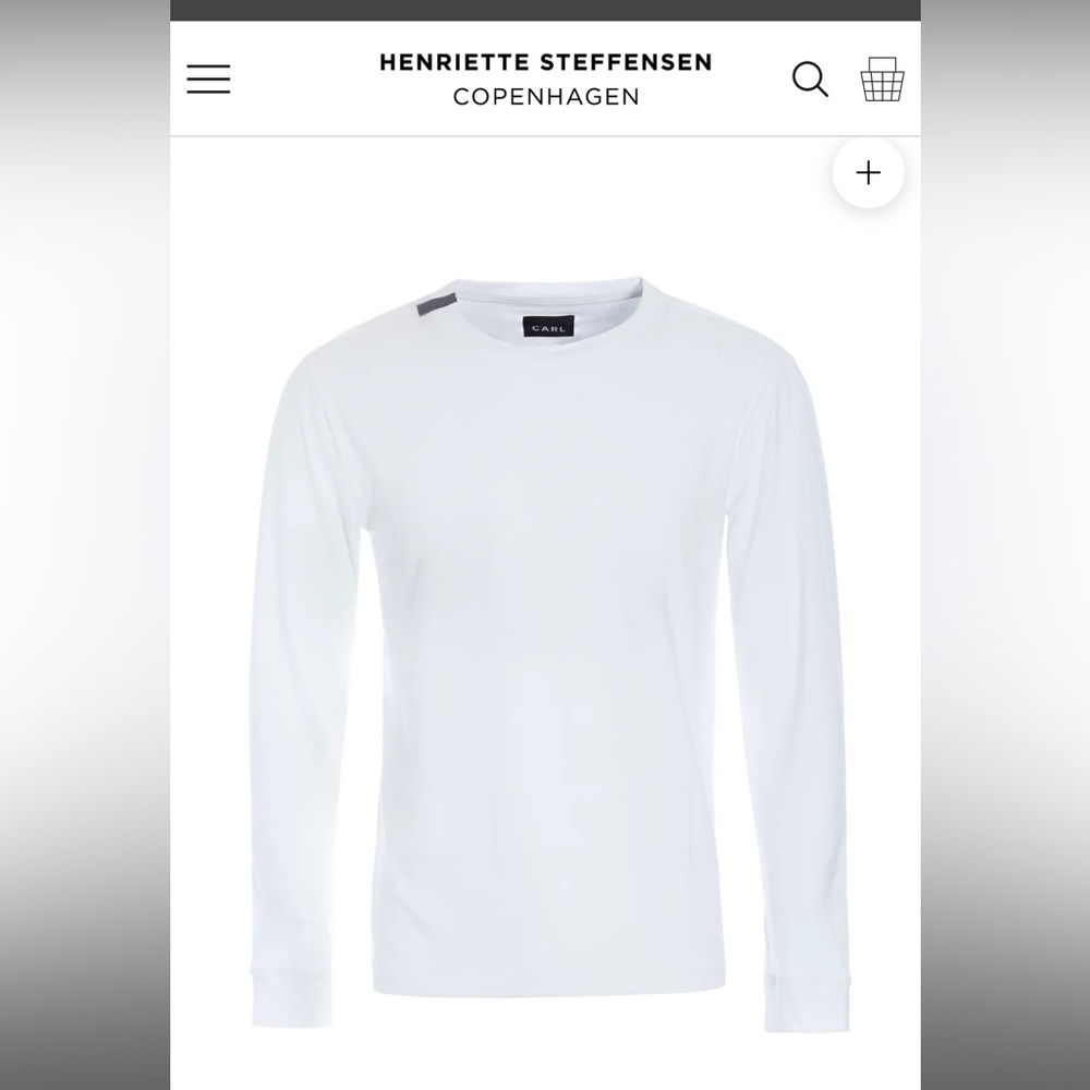 Carl by Steffensen Copenhagen, White Long Sleeve Shirt, Small (Men’s)